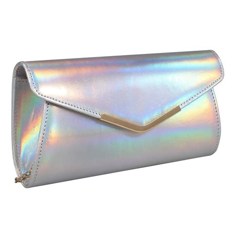 clear iridescent purse|iridescent clutch purse evening bag.